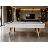 Billardtisch Vel Amo 8ft mit Steinplatte 22mm Schwarz, Grünes Billardtuch