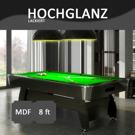 Billardtisch Diamond 8 ft. (Fuß) Hochglanz Lackiert