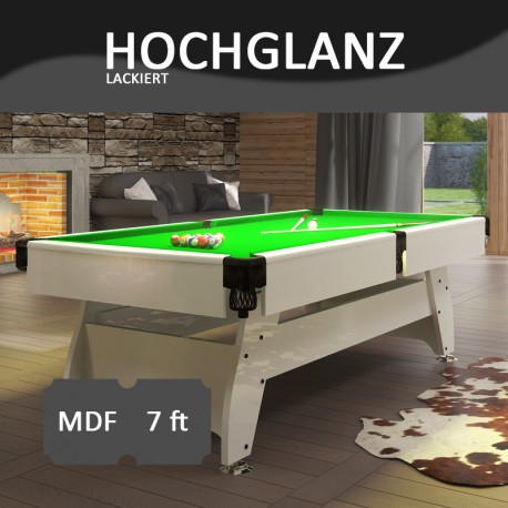 Billardtisch Vintage 7 ft. (Fuß) Hochglanz Lackiert