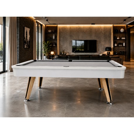 Billardtisch Vel Amo 8ft mit Steinplatte 22mm Schwarz, Grünes Billardtuch